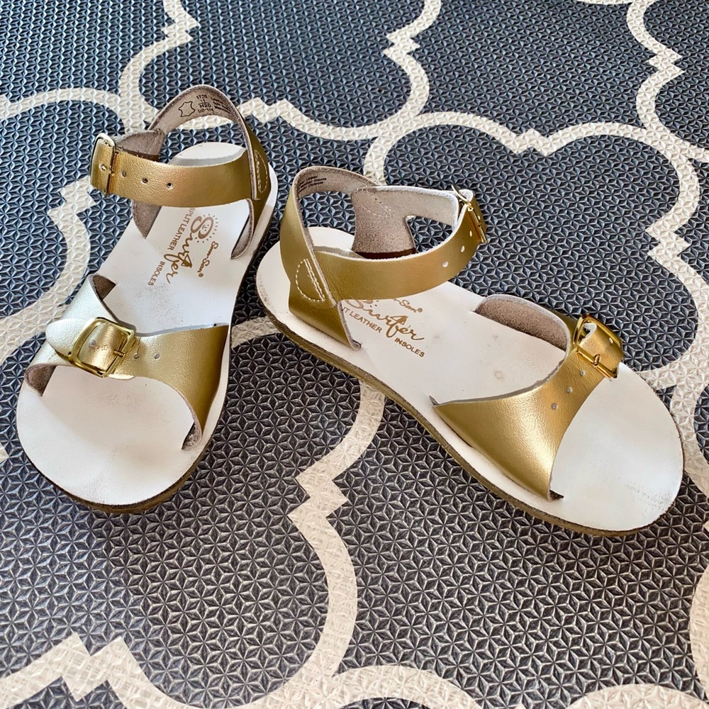 Salt Water Sun-San Surfer sandal - Gold, size 12